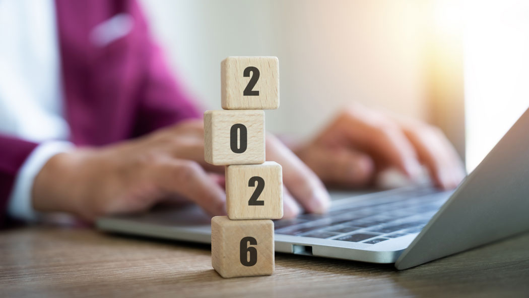 Kuber som visar år 2026